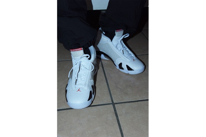 Supreme x Air Jordan XIV White Red Black