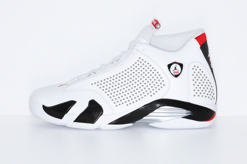 Supreme x Air Jordan XIV White Red Black