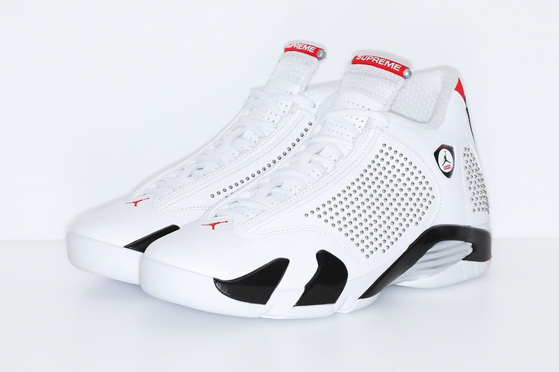 Supreme x Air Jordan XIV White Red Black