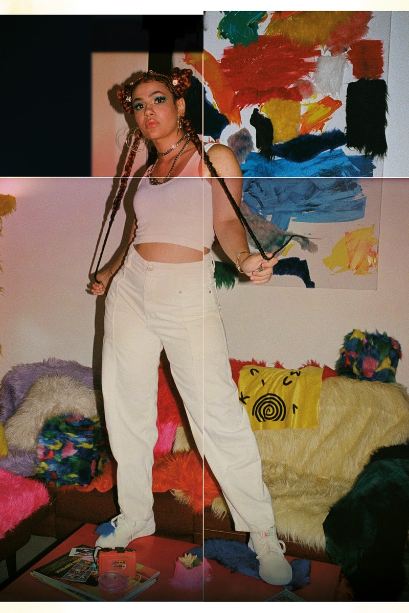 Reebok Sport The Unexpected Club C Campaign Uzumaki Cepeda Shirt Pants White Fur Accessory Blue