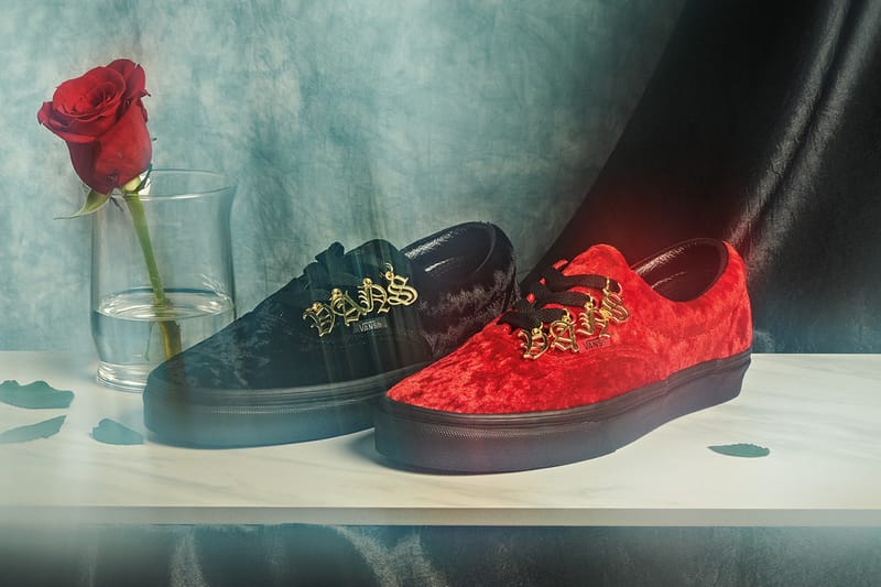 The Vans Era Gets Dressed up in Velvet and Gold Sneaker Jewelry