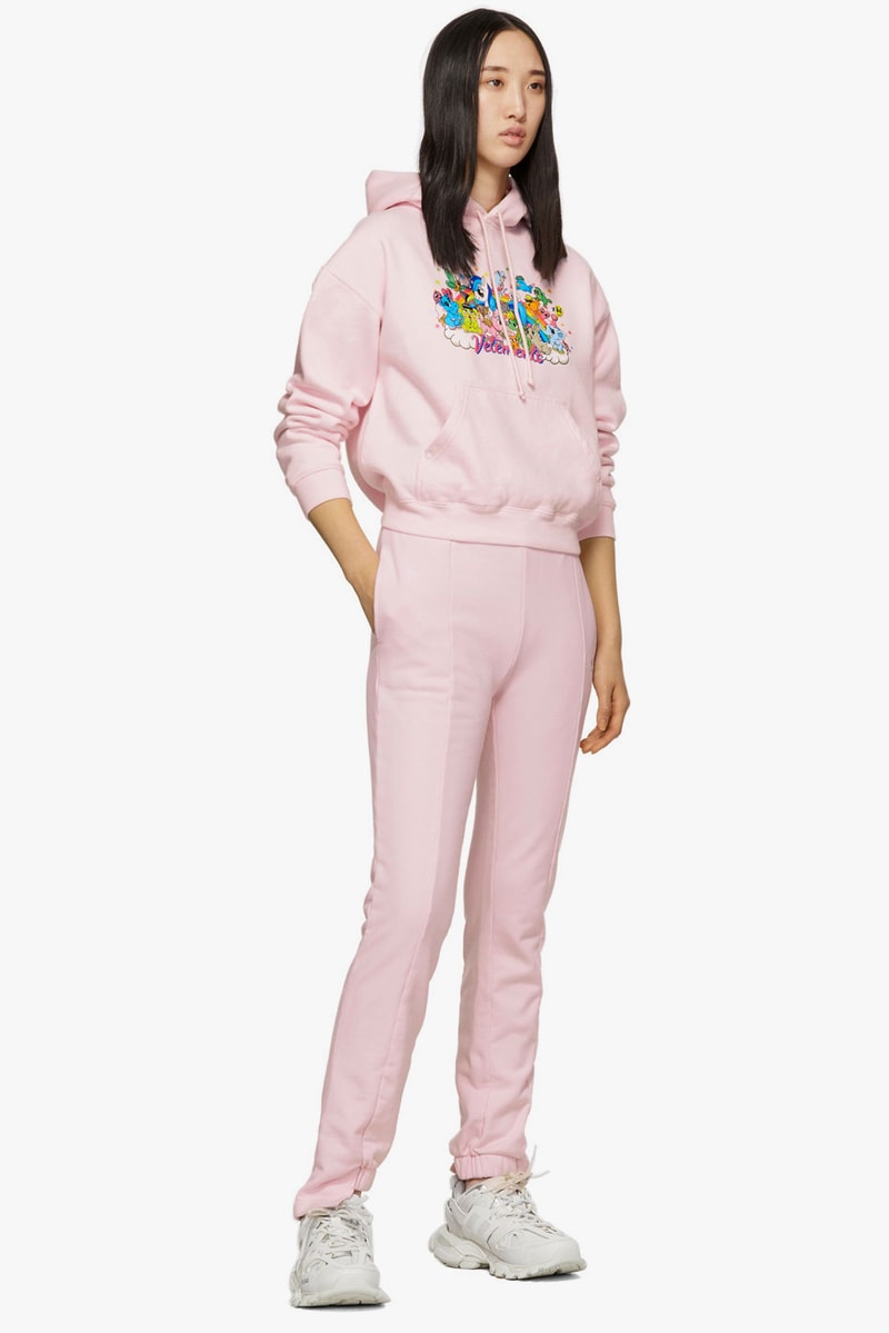 vetements demna gvasalia unicorn hoodie cropped pink cute characters ssense