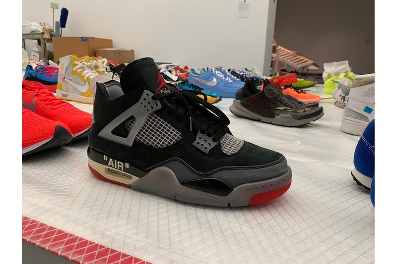 Virgil Abloh MCA Chicago Off White Nike Samples Air Jordan 4 Black