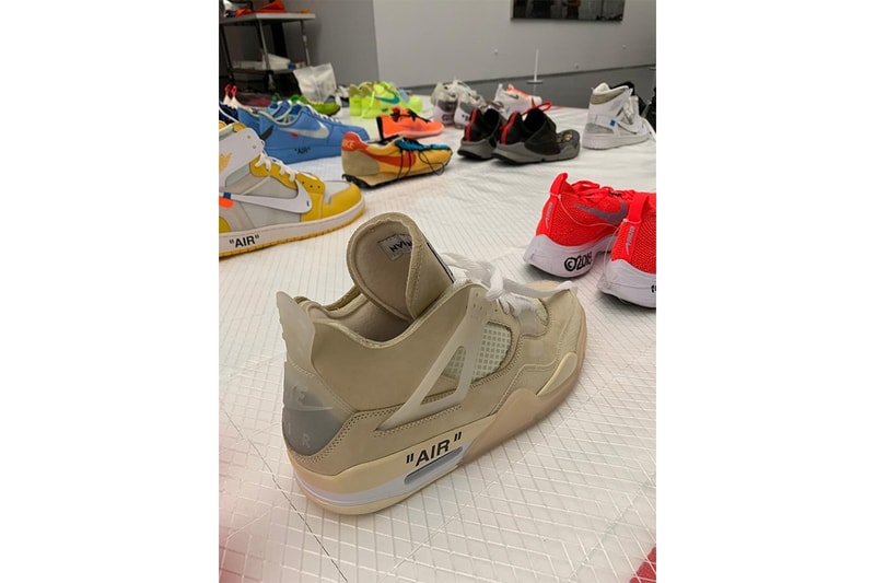 Virgil Abloh MCA Chicago Off White Nike Samples Air Jordan 4 Tan