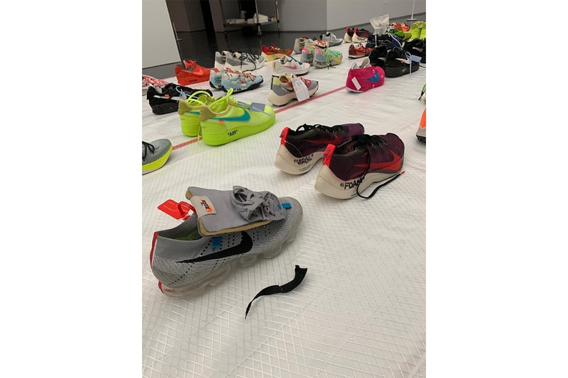 Virgil Abloh MCA Chicago Off White Nike Samples Grey Vaporfly Maroon