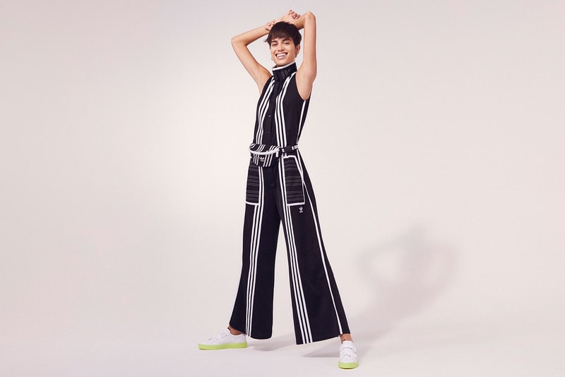adidas originals ji won choi collab drop release tracksuit pants trousers bikini swimsuit interview designer korea 