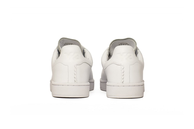 adidas y-3 yohji yamamoto court sneakers drop release all white leather 