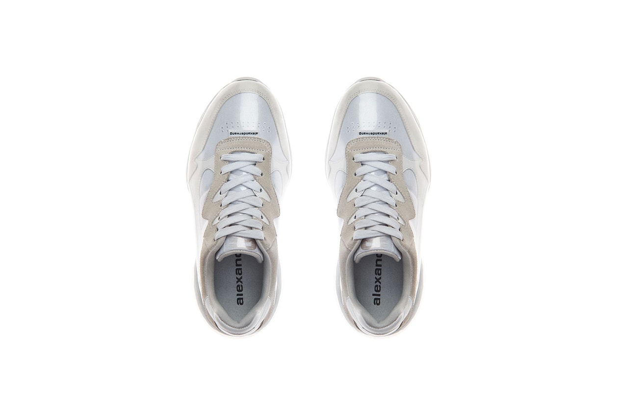 alexander wang rickey thompson white sneaker pvc infomercial campaign black mineral yellow footwear