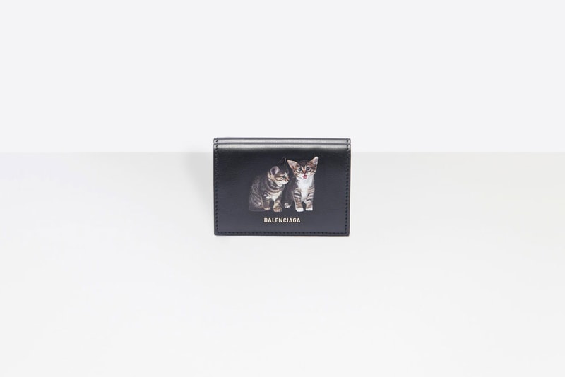 Balenciaga Kitten Ville Mini Wallet Black Gold 