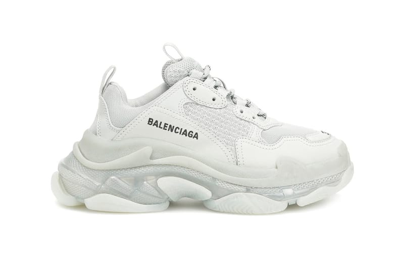 Balenciaga Restocks Its "Pearl Grey" Triple-S Sneaker, Featuring a Clear Sole