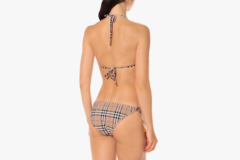 burberry vintage check triangle bikini swimwear swimsuit summer fashion designer 