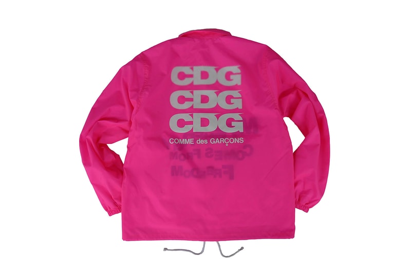 cdg comme des garcons rei kawakubo logo jacket parka zip up backpack 