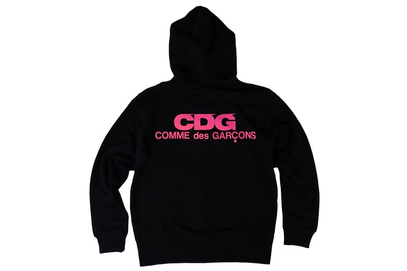 cdg comme des garcons rei kawakubo logo jacket parka zip up backpack 