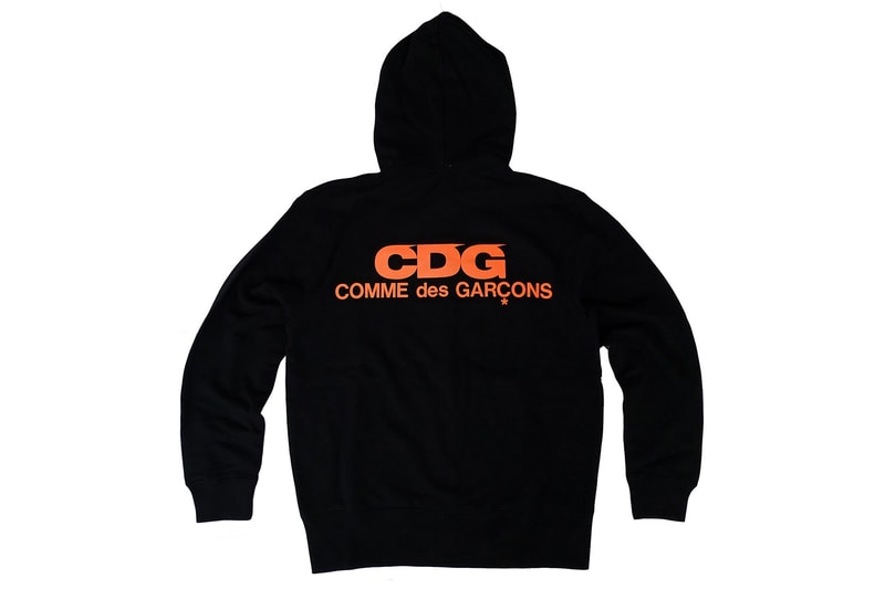 cdg comme des garcons rei kawakubo logo jacket parka zip up backpack 