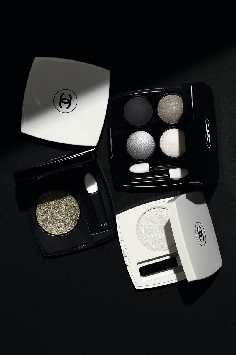 chanel noir et blanc fall makeup collection black white beauty eyeshadow powder
