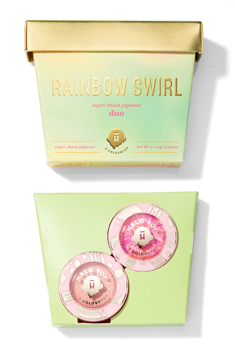 colourpop halo top creamery ice cream themed collection super shock shadows eyeshadows sweet limited edition makeup beauty 