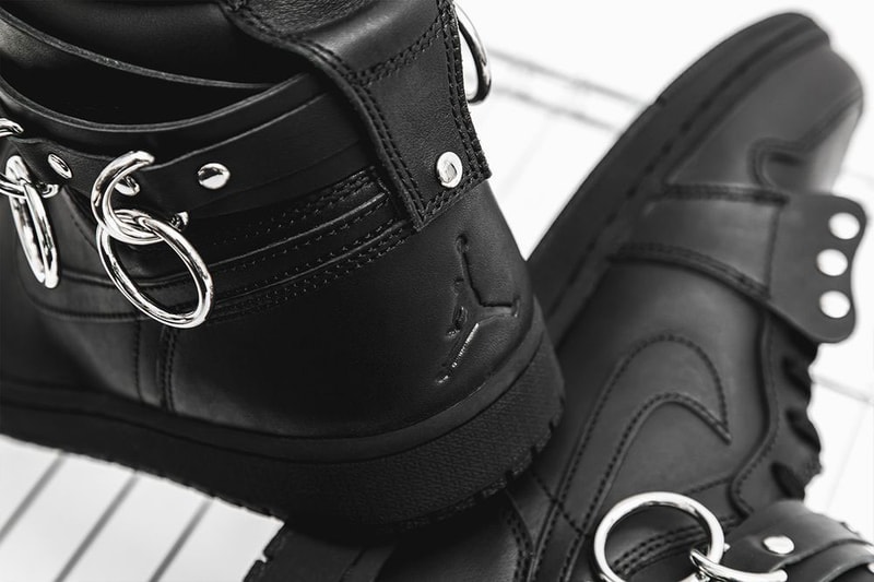 COMME des GARÇONS Nike Air Jordan 1 Retro High Black White Metal Sneaker