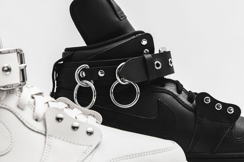 COMME des GARÇONS Nike Air Jordan 1 Retro High Black White Metal Sneaker
