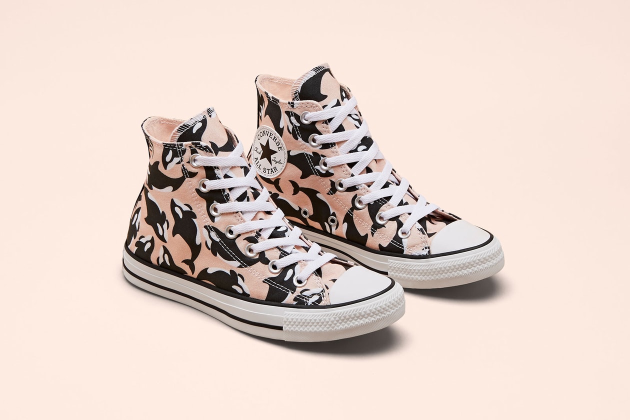 Millie Bobby Brown x Converse By You Chuck Taylor All Star Hi Whale Blue Pink Yellow Sneaker