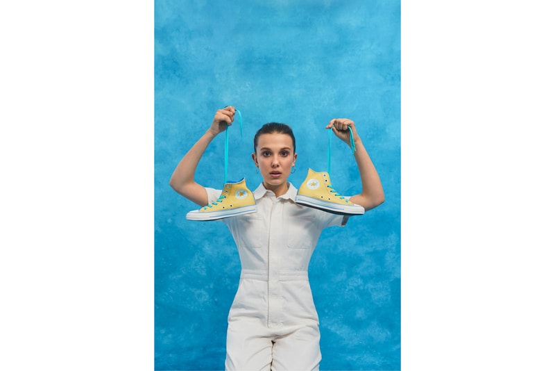 Millie Bobby Brown x Converse By You Chuck Taylor All Star Hi Whale Blue Pink Yellow Sneaker