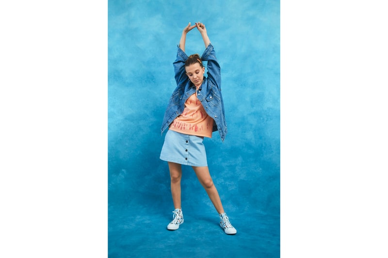 Millie Bobby Brown x Converse By You Chuck Taylor All Star Hi Whale Blue Pink Yellow Sneaker