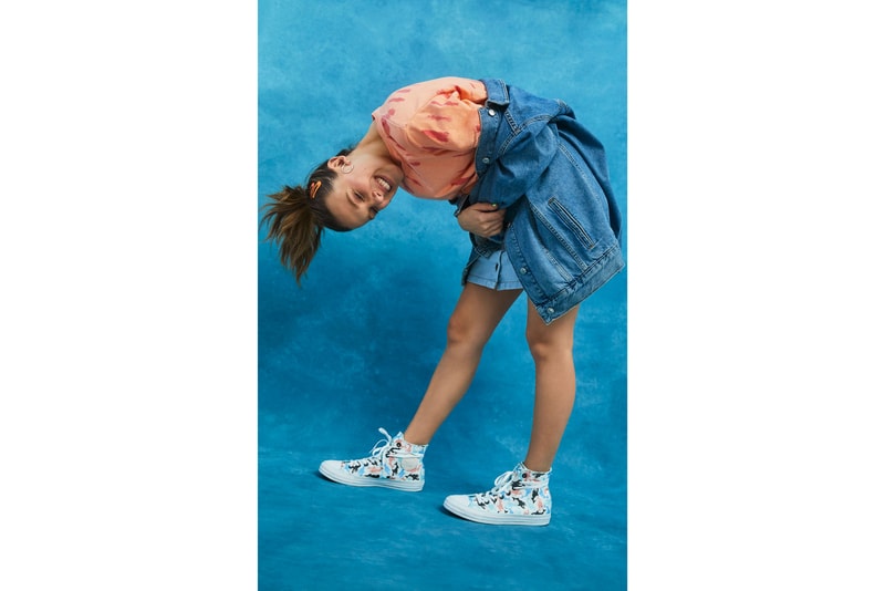Millie Bobby Brown x Converse By You Chuck Taylor All Star Hi Whale Blue Pink Yellow Sneaker