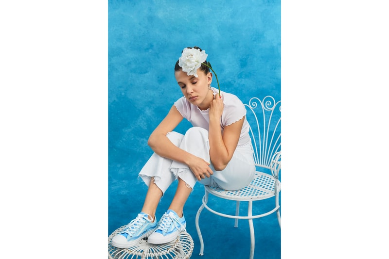 Millie Bobby Brown x Converse By You Chuck Taylor All Star Hi Whale Blue Pink Yellow Sneaker