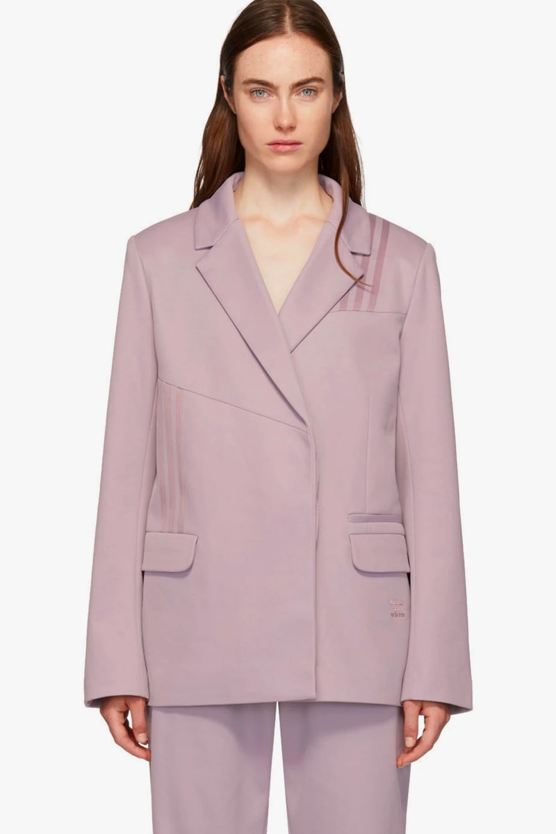 Daniëlle Cathari adidas Originals Purple Lilac Pastel Blazer Jacket Track Black Three Stripes 2019 Collaboration