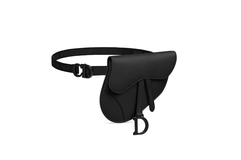 Dior Saddle Bag Belt Bag Christian Dior Logo Black Matte Designer Bag Purse 