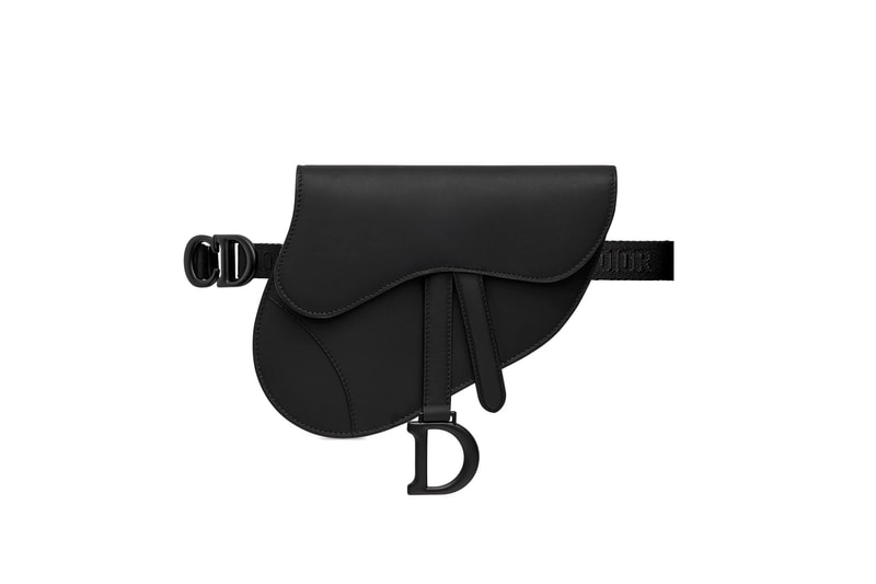 Dior Saddle Bag Belt Bag Christian Dior Logo Black Matte Designer Bag Purse 