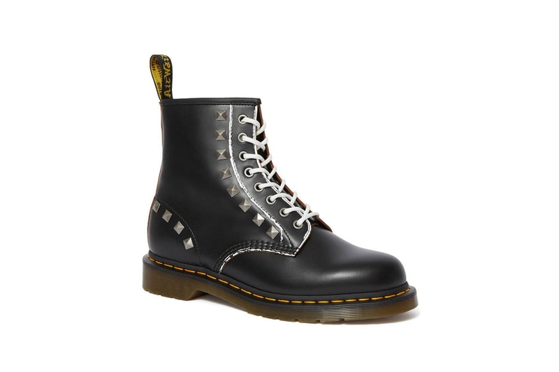 dr. martens studded pyramid studd alternative edge boots backpack punk rock diy custom personal 1460 1490 joska 1461 zambello black white leather high top low top