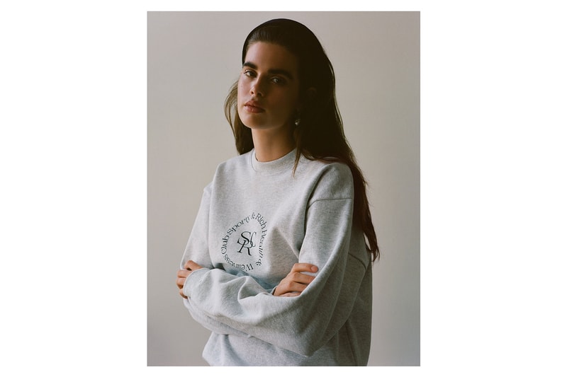 emily oberg sporty and rich drop release tote bag sweatshirt hoodie jacket skirt