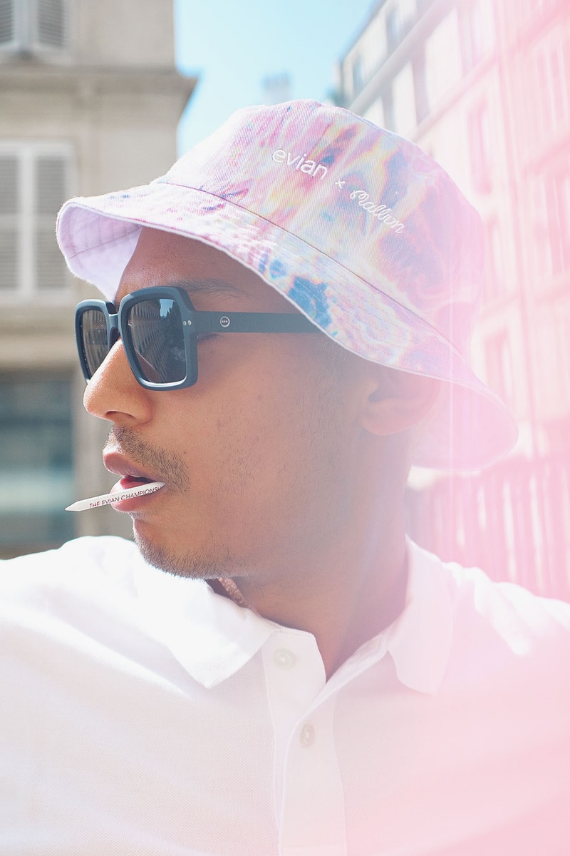 evian fanny pack bucket hat malbon golf collaboration championship water