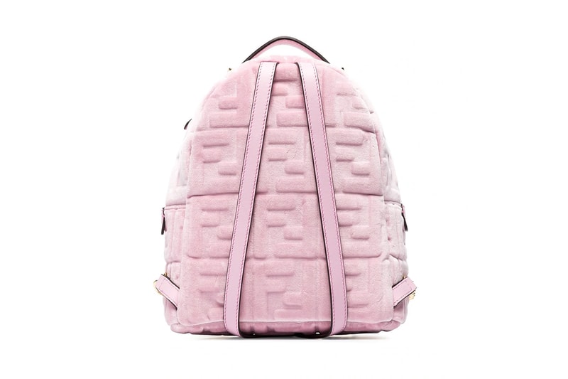 fendi pink ff logo velvet backpack browns designer bags luxury fashion luxury