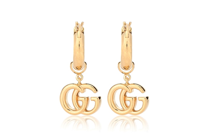 Gucci GG 18-Karat  Gold Earrings Logo Jewelry