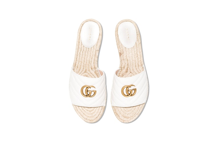 Treat Yourself to Gucci's Lavish White Leather "GG" Slides