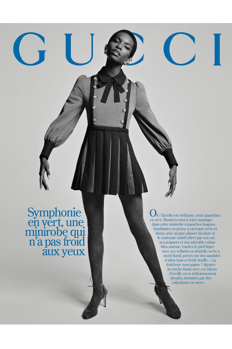 GucciPretAPorter Fall Winter 2019 Campaign Shirt Grey Skirt Black
