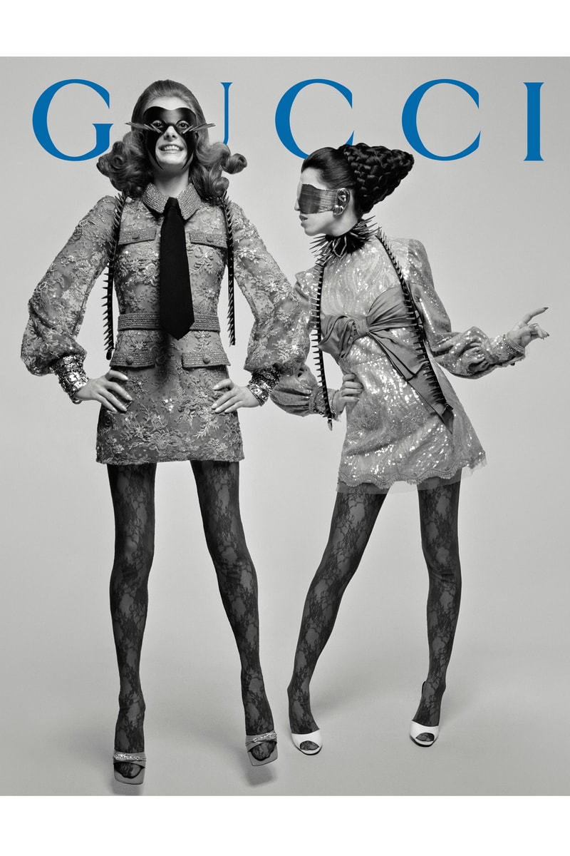 GucciPretAPorter Fall Winter 2019 Campaign Jacket Skirt Dress Grey