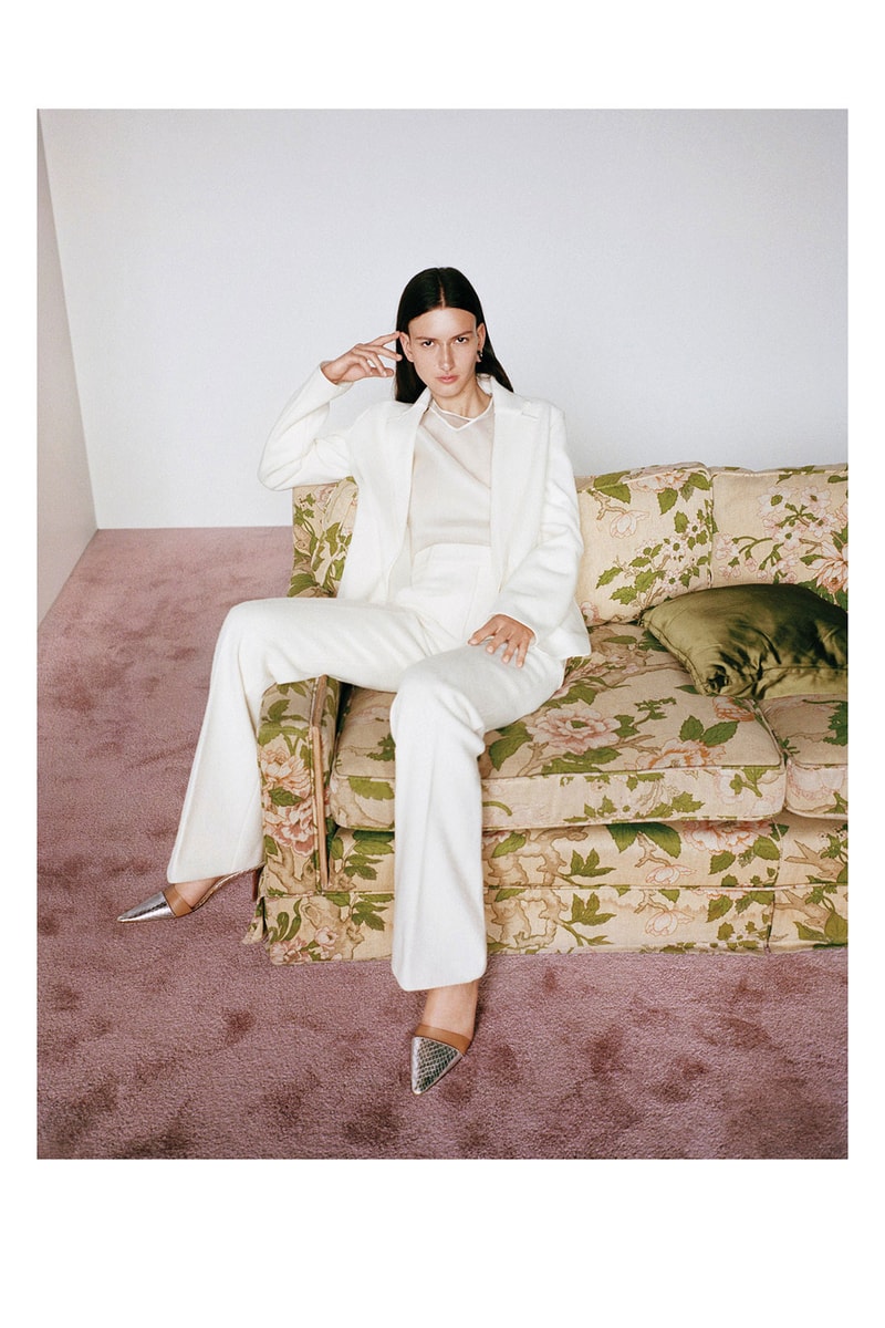 helmut lang 2020 resort lookbook collection minimal mark howard thomas cawson black white mint suit jacket