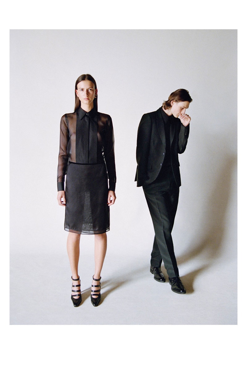 helmut lang 2020 resort lookbook collection minimal mark howard thomas cawson black white mint suit jacket