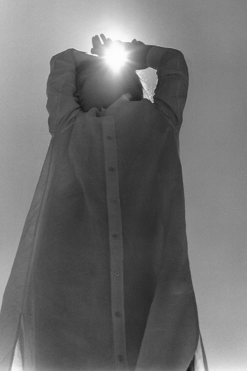jil sander summer project capsule collection natural materials sustainable fashion clothes minimal dresses jumpsuits shirts hats sandals beach towel unisex footwear accessories