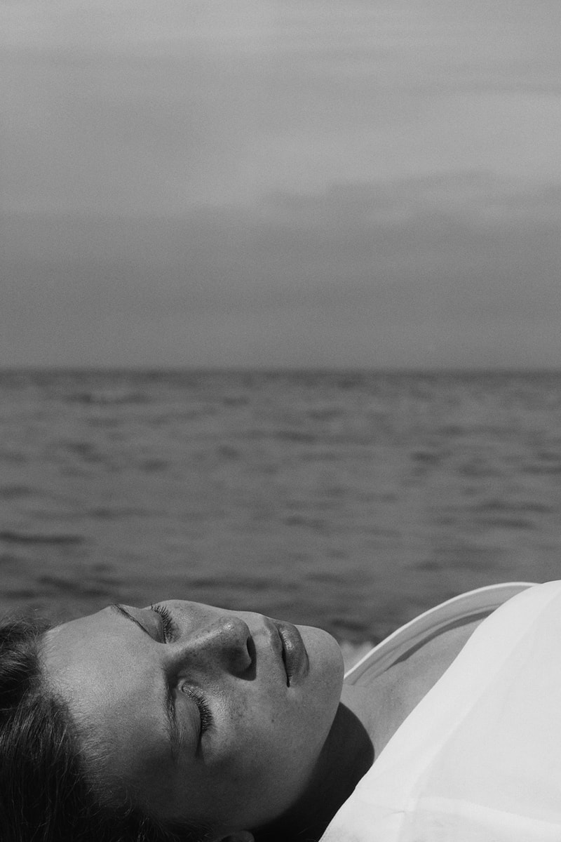 jil sander summer project capsule collection natural materials sustainable fashion clothes minimal dresses jumpsuits shirts hats sandals beach towel unisex footwear accessories