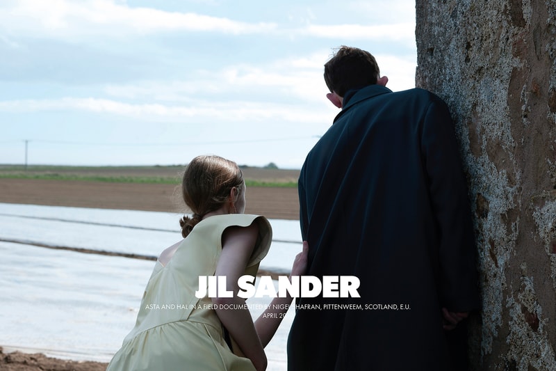 jil sanders fall winter 2019 advertising campaign a rbroath loch earn scotland editorial photoshoot nature 
