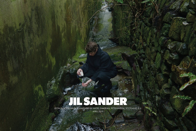 jil sanders fall winter 2019 advertising campaign a rbroath loch earn scotland editorial photoshoot nature 