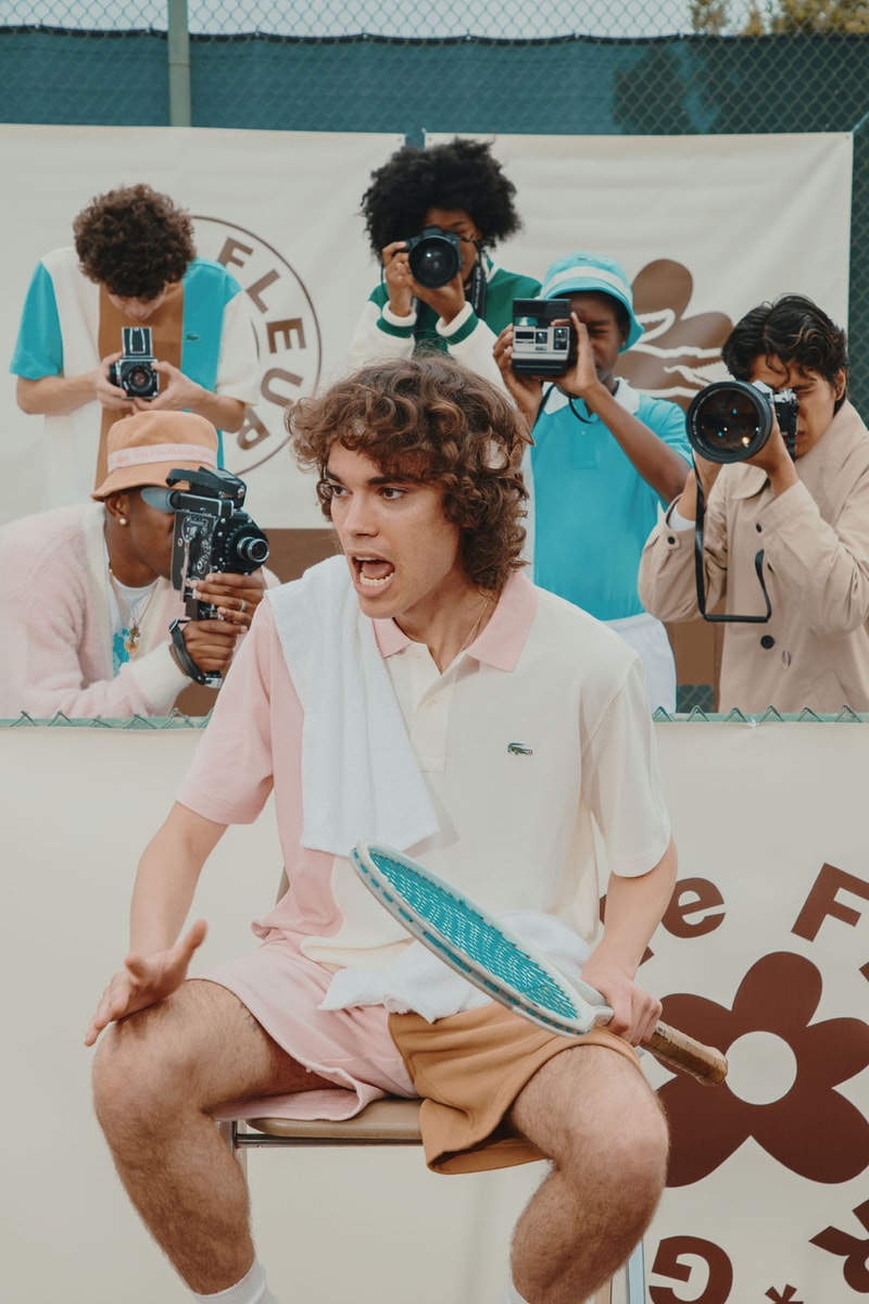 tyler the creator golf le fleur lacoste tennis bucket hat sweatshirt polo t-shirt shorts socks