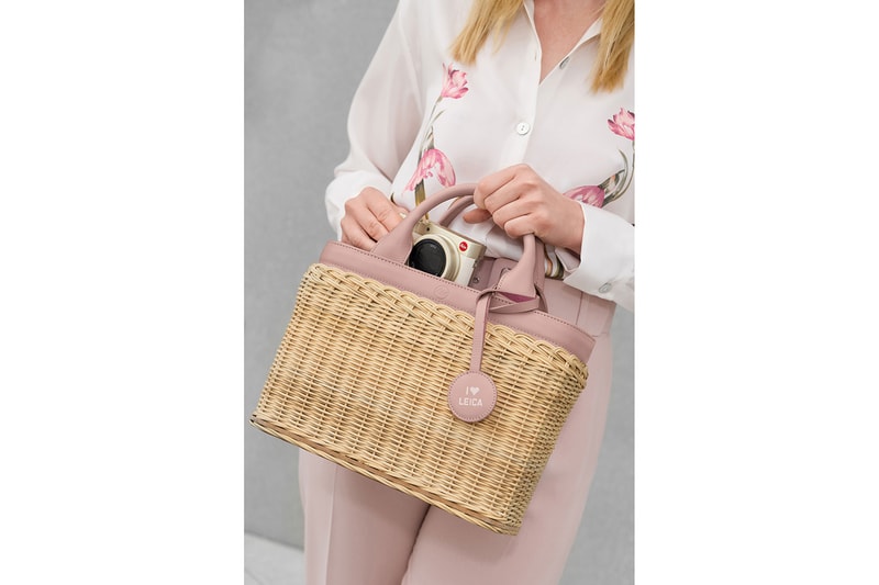 leica camera q2 d-lux travel tote bag wicker basket protector leather blue pink