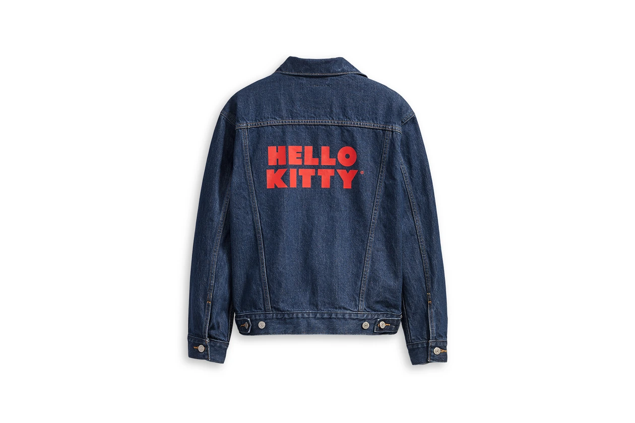 levis hello kitty anniversary collaboration collection womens girls limited edition tshirts overalls hoodies denim jackets jeans bags