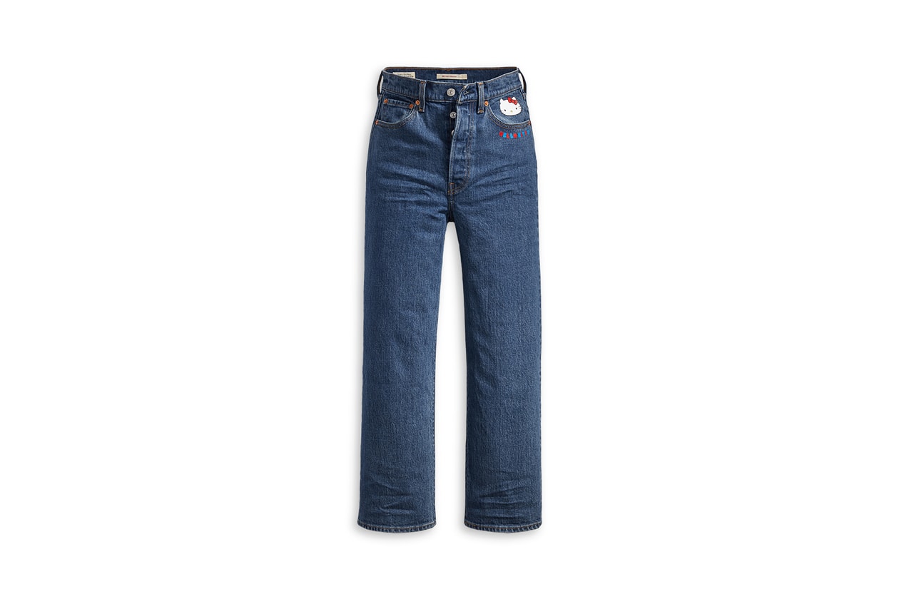 levis hello kitty anniversary collaboration collection womens girls limited edition tshirts overalls hoodies denim jackets jeans bags