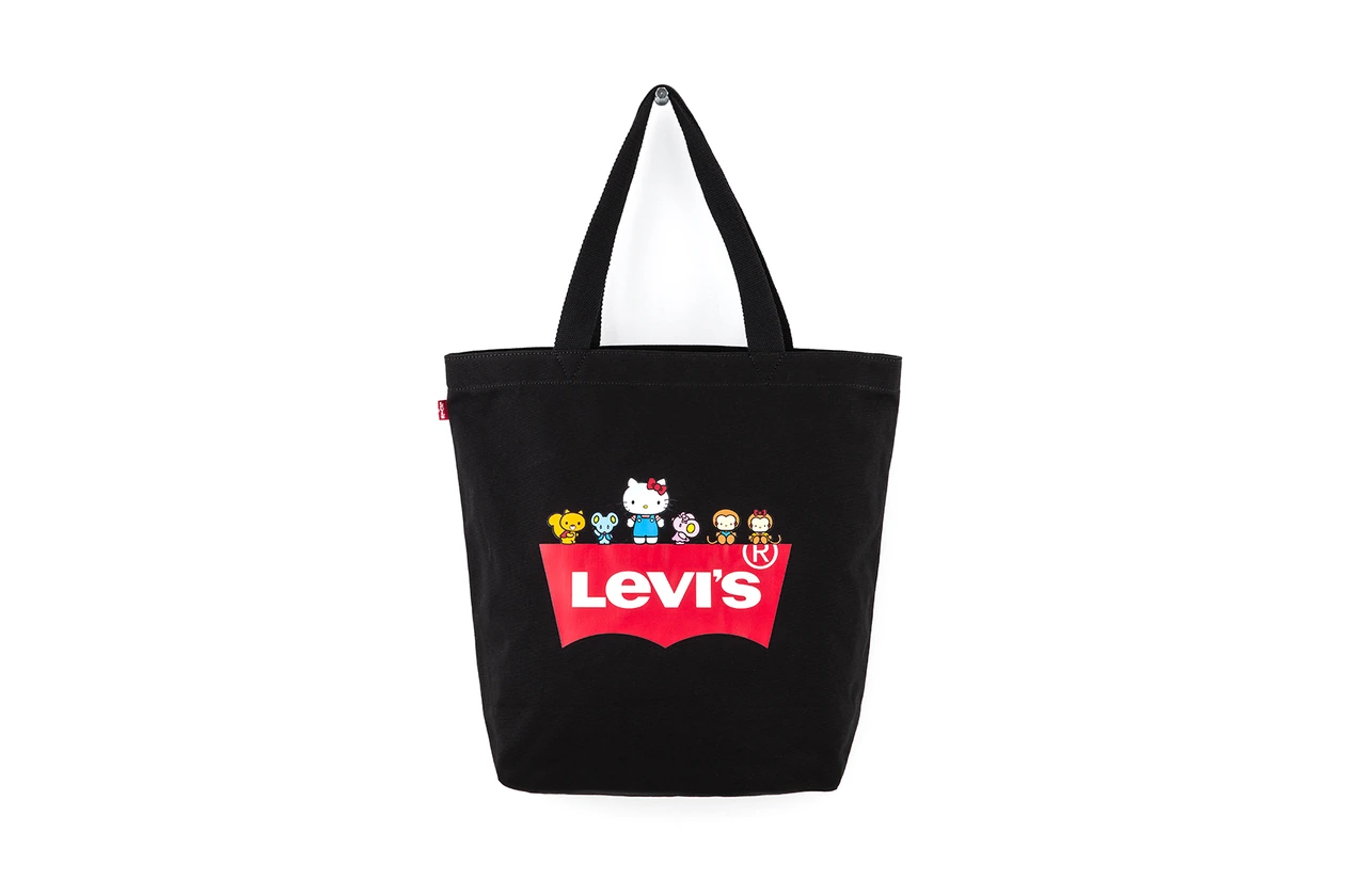 levis hello kitty anniversary collaboration collection womens girls limited edition tshirts overalls hoodies denim jackets jeans bags