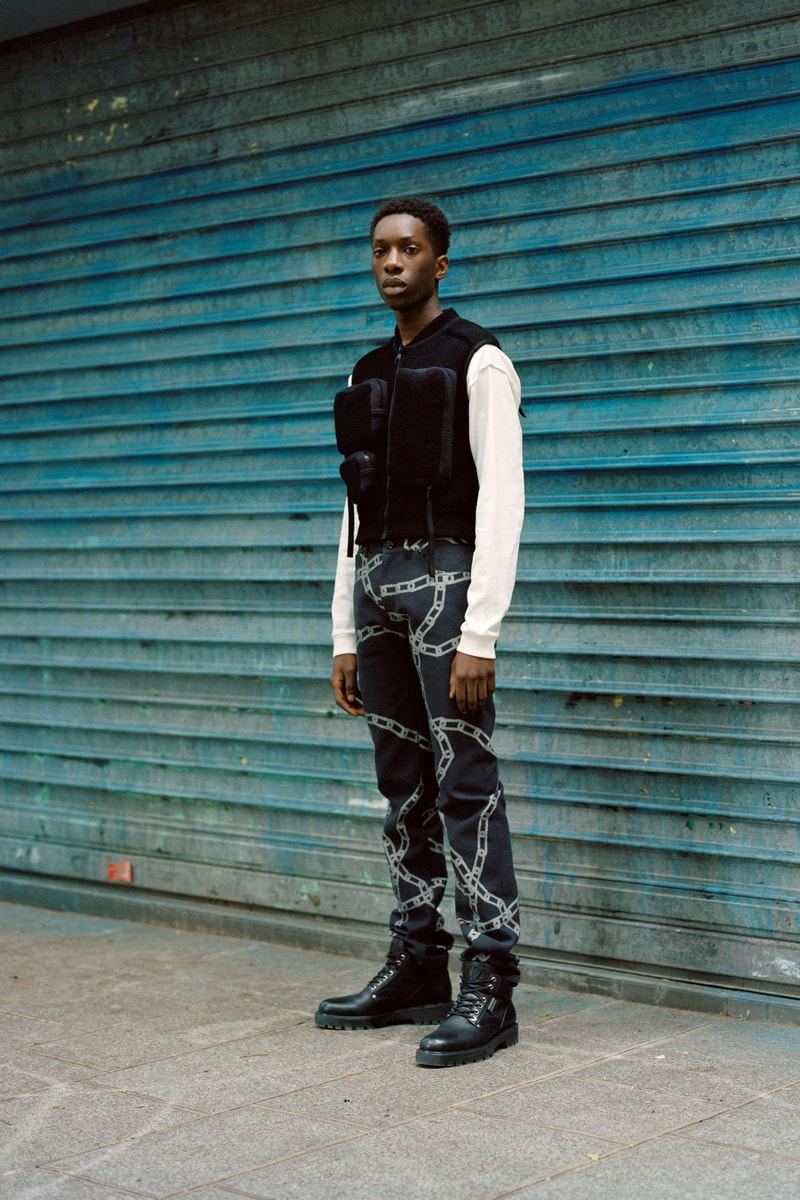 Louis Vuitton Men's Pre-Spring 2020 Lookbook Vest Pants Black Shirt White
